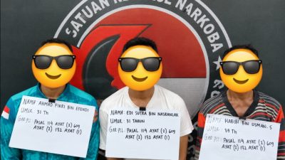 Tiga Terduga Pelaku Narkotika Diamankan Polisi di Tebo Tengah